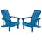 Flash Furniture Blue Poly Resin Adirondack Chair, PK 2 2-JJ-C14501-BLU-GG - alternate 5